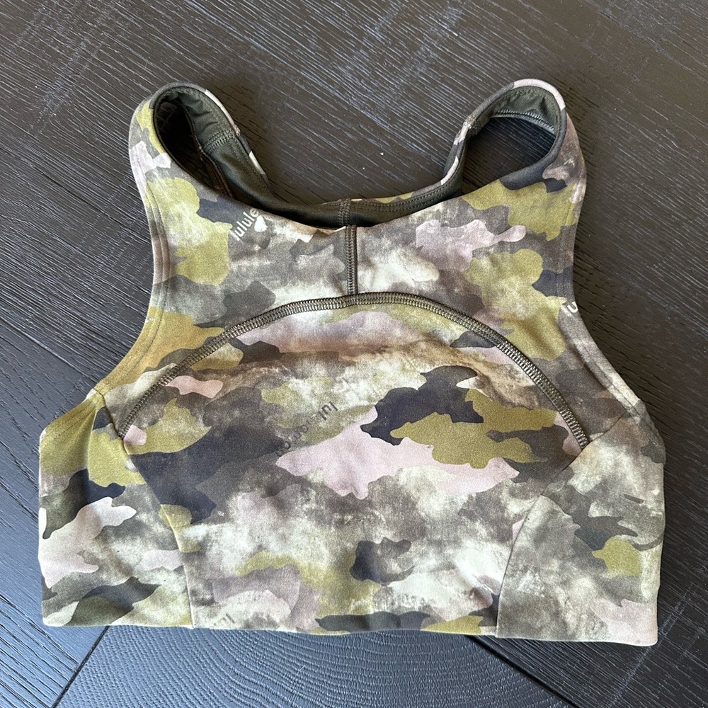 Lululemon High Neck Camo Sports Bra